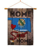 State Oklahoma Home Sweet Home - States Americana Vertical Impressions Decorative Flags HG191127 Made In USA