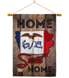 State Iowa Home Sweet Home - States Americana Vertical Impressions Decorative Flags HG191129 Made In USA