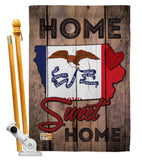 State Iowa Home Sweet Home - States Americana Vertical Impressions Decorative Flags HG191129 Made In USA