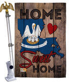 State Louisiana Home Sweet Home - States Americana Vertical Impressions Decorative Flags HG191130 Made In USA