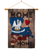 State Louisiana Home Sweet Home - States Americana Vertical Impressions Decorative Flags HG191130 Made In USA