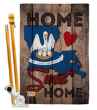 State Louisiana Home Sweet Home - States Americana Vertical Impressions Decorative Flags HG191130 Made In USA