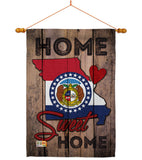 State Missouri Home Sweet Home - States Americana Vertical Impressions Decorative Flags HG191131 Made In USA