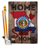 State Missouri Home Sweet Home - States Americana Vertical Impressions Decorative Flags HG191131 Made In USA