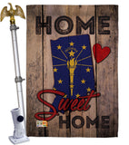 State Indiana Home Sweet Home - States Americana Vertical Impressions Decorative Flags HG191136 Made In USA