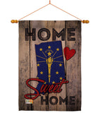 State Indiana Home Sweet Home - States Americana Vertical Impressions Decorative Flags HG191136 Made In USA