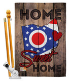 State Ohio Home Sweet Home - States Americana Vertical Impressions Decorative Flags HG191137 Made In USA