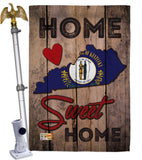 State Kentucky Home Sweet Home - States Americana Vertical Impressions Decorative Flags HG191139 Made In USA