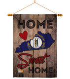 State Kentucky Home Sweet Home - States Americana Vertical Impressions Decorative Flags HG191139 Made In USA