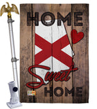 State Alabama Home Sweet Home - States Americana Vertical Impressions Decorative Flags HG191140 Made In USA