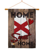 State Alabama Home Sweet Home - States Americana Vertical Impressions Decorative Flags HG191140 Made In USA