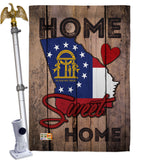 State Georgia Home Sweet Home - States Americana Vertical Impressions Decorative Flags HG191141 Made In USA
