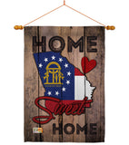 State Georgia Home Sweet Home - States Americana Vertical Impressions Decorative Flags HG191141 Made In USA