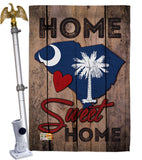 State South Carolina Home Sweet Home - States Americana Vertical Impressions Decorative Flags HG191142 Made In USA