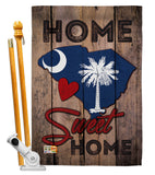 State South Carolina Home Sweet Home - States Americana Vertical Impressions Decorative Flags HG191142 Made In USA