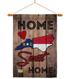 State North Carolina Home Sweet Home - States Americana Vertical Impressions Decorative Flags HG191144 Made In USA