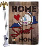 State Virginia Home Sweet Home - States Americana Vertical Impressions Decorative Flags HG191145 Made In USA