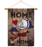 State Virginia Home Sweet Home - States Americana Vertical Impressions Decorative Flags HG191145 Made In USA