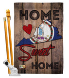 State Virginia Home Sweet Home - States Americana Vertical Impressions Decorative Flags HG191145 Made In USA