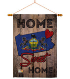 State Pennsylvania Home Sweet Home - States Americana Vertical Impressions Decorative Flags HG191147 Made In USA