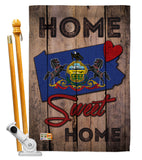 State Pennsylvania Home Sweet Home - States Americana Vertical Impressions Decorative Flags HG191147 Made In USA