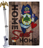 State Maine Home Sweet Home - States Americana Vertical Impressions Decorative Flags HG191148 Made In USA