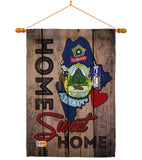 State Maine Home Sweet Home - States Americana Vertical Impressions Decorative Flags HG191148 Made In USA