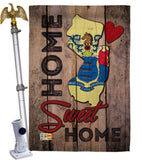 State New Jersey Home Sweet Home - States Americana Vertical Impressions Decorative Flags HG191150 Made In USA