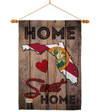 State Florida Home Sweet Home - States Americana Vertical Impressions Decorative Flags HG191151 Made In USA