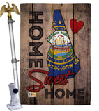 State New Hampshire Home Sweet Home - States Americana Vertical Impressions Decorative Flags HG191152 Made In USA