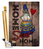 State New Hampshire Home Sweet Home - States Americana Vertical Impressions Decorative Flags HG191152 Made In USA