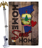 State Vermont Home Sweet Home - States Americana Vertical Impressions Decorative Flags HG191153 Made In USA