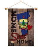 State Vermont Home Sweet Home - States Americana Vertical Impressions Decorative Flags HG191153 Made In USA