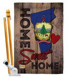 State Vermont Home Sweet Home - States Americana Vertical Impressions Decorative Flags HG191153 Made In USA