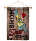 State Delaware Home Sweet Home - States Americana Vertical Impressions Decorative Flags HG191154 Made In USA