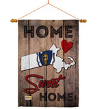 State Massachusetts Home Sweet Home - States Americana Vertical Impressions Decorative Flags HG191155 Made In USA