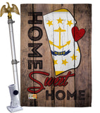 State Rhode Island Home Sweet Home - States Americana Vertical Impressions Decorative Flags HG191156 Made In USA