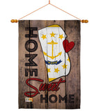 State Rhode Island Home Sweet Home - States Americana Vertical Impressions Decorative Flags HG191156 Made In USA