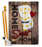 State Rhode Island Home Sweet Home - States Americana Vertical Impressions Decorative Flags HG191156 Made In USA