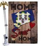 State Connecticut Home Sweet Home - States Americana Vertical Impressions Decorative Flags HG191157 Made In USA