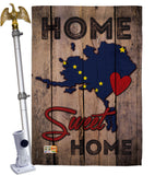 State Alaska Home Sweet Home - States Americana Vertical Impressions Decorative Flags HG191159 Made In USA