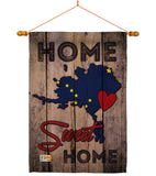 State Alaska Home Sweet Home - States Americana Vertical Impressions Decorative Flags HG191159 Made In USA