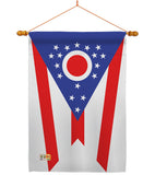 Ohio - States Americana Vertical Impressions Decorative Flags HG191536 Made In USA