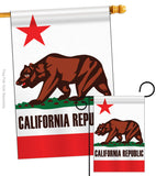 California - States Americana Vertical Applique Decorative Flags HG108050