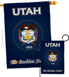 Utah - States Americana Vertical Impressions Decorative Flags HG108114 Made In USA