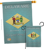 Delaware - States Americana Vertical Impressions Decorative Flags HG108139 Made In USA