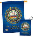 New Hampshire - States Americana Vertical Impressions Decorative Flags HG108145 Made In USA