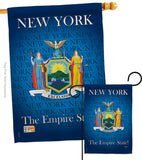 New York - States Americana Vertical Impressions Decorative Flags HG108147 Made In USA