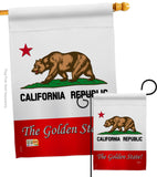 The Golden State - States Americana Vertical Impressions Decorative Flags HG108177 Made In USA