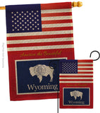 US Wyoming - States Americana Vertical Impressions Decorative Flags HG140265 Made In USA